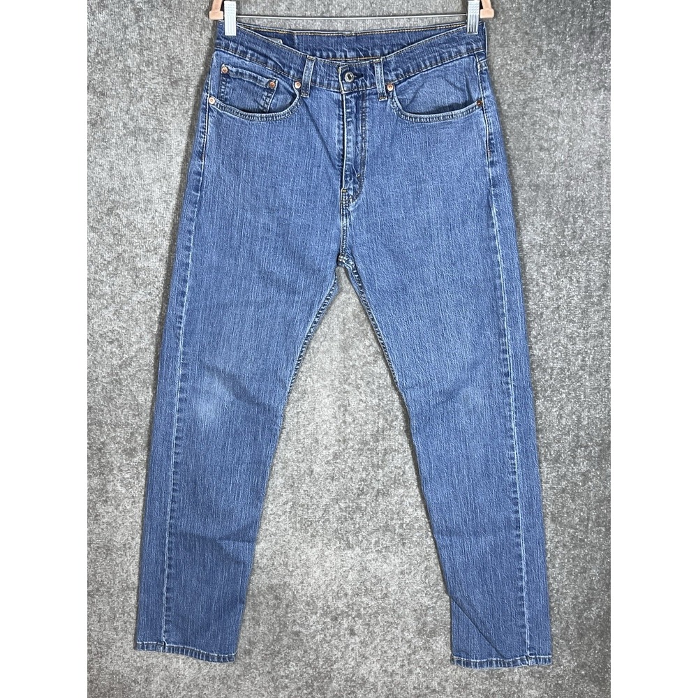 Levis 505 Jeans Mens Size 34x34 Blue Medium Wash‎ 5 Pocket Stretch Straight Leg